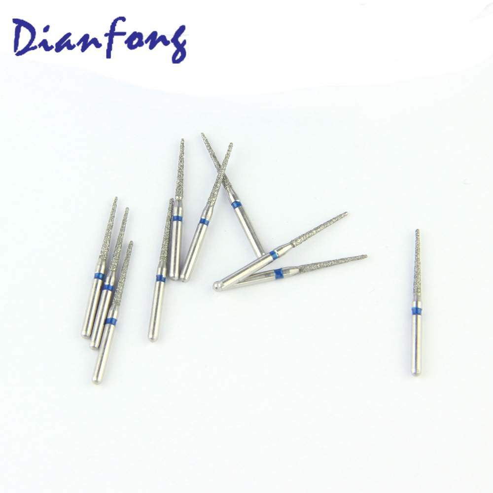 166-012M/TC-28 FG Standard Needle head 1.2mm Blue Medium Diamond Bur FG