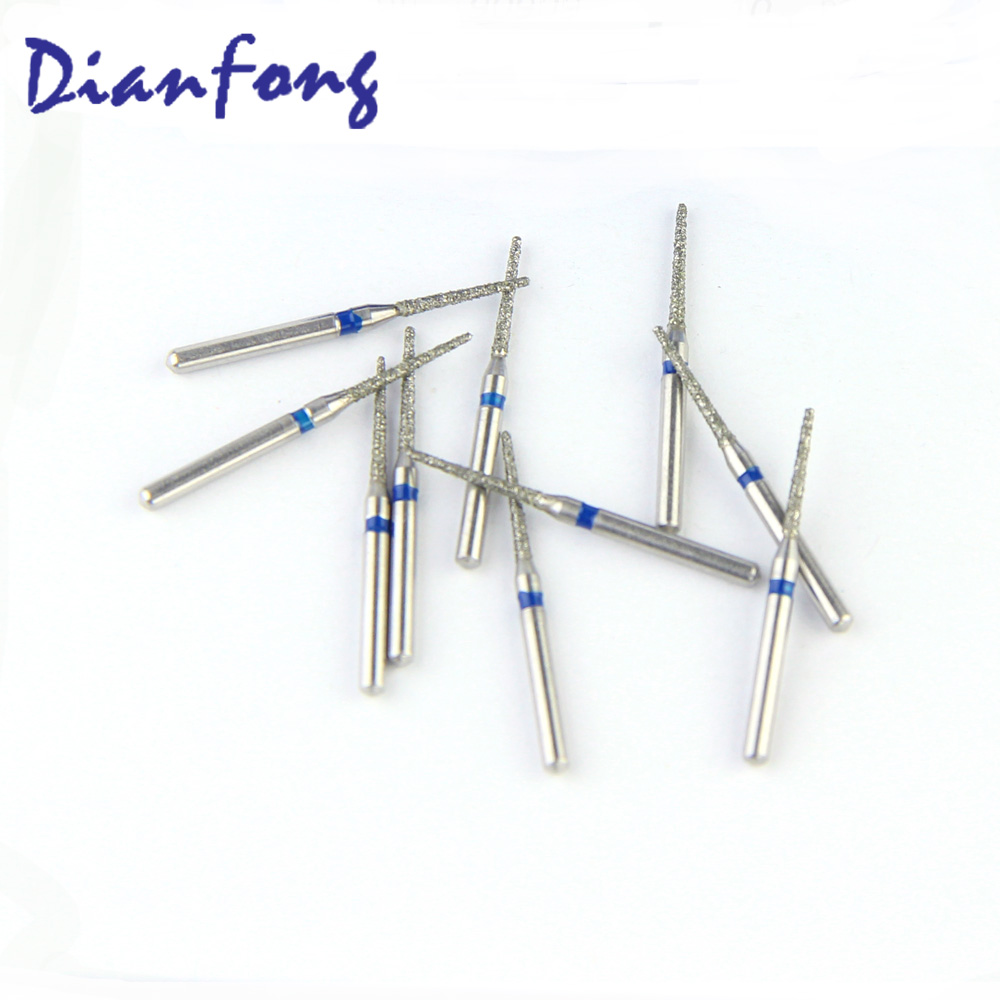 172-010M/TF-07 FG Standard Flat Cone/Taper head 1mm Blue Medium Diamond Bur FG