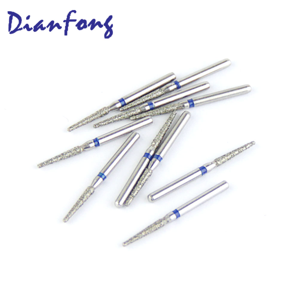 172-014M/TF-09 FG Standard Flat Cone/Taper head 1.4mm Blue Medium Diamond Bur FG
