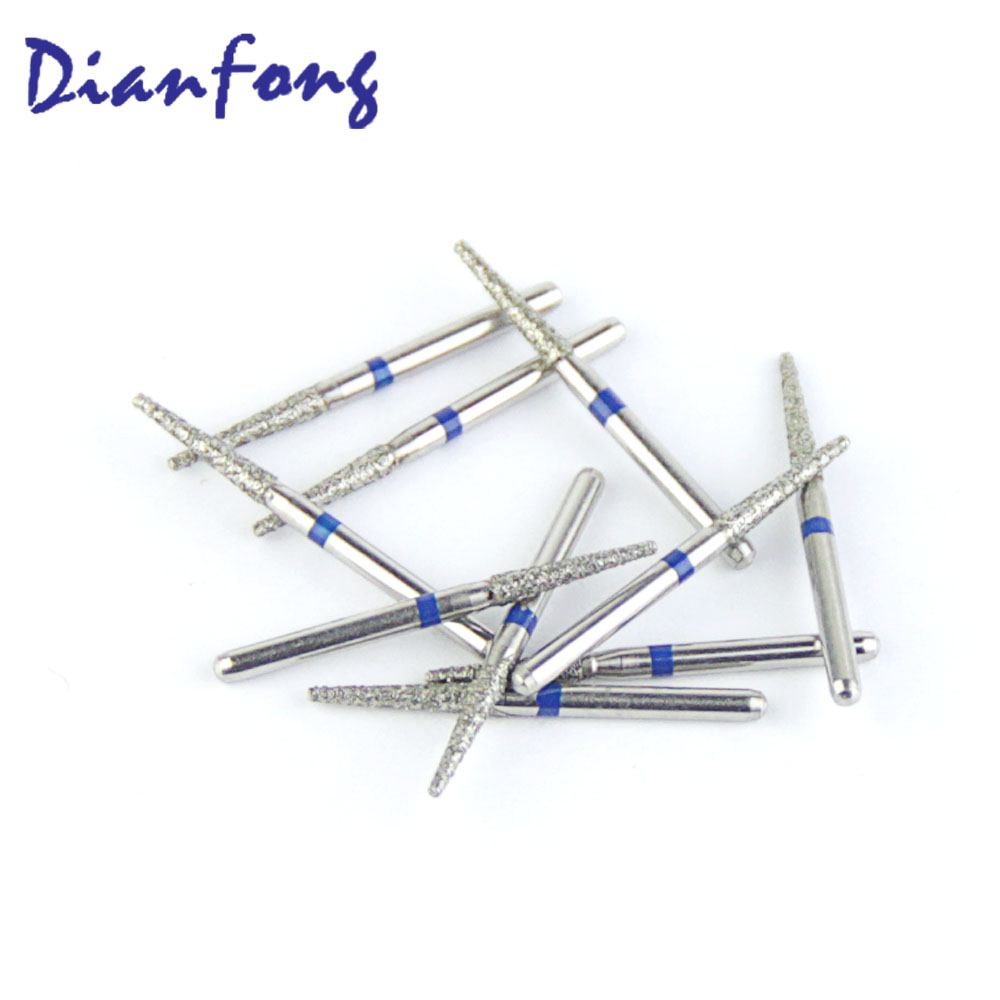 172-016M/TF-10 FG Standard Flat Cone/Taper head 1.6mm Blue Medium Diamond Bur FG
