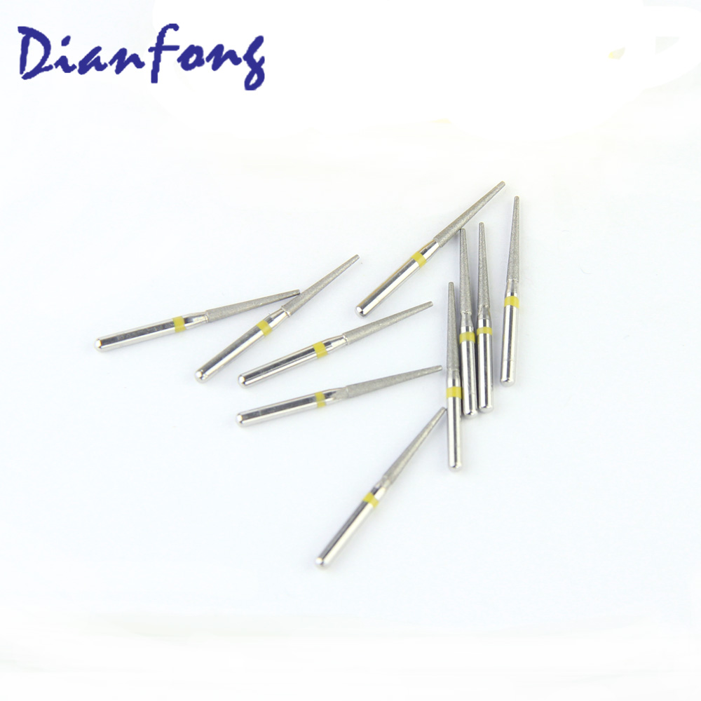 173-014EF/TF-11EF FG Standard Flat Cone/Taper head 1.4mm Yellow Extra Fine Diamond Bur FG