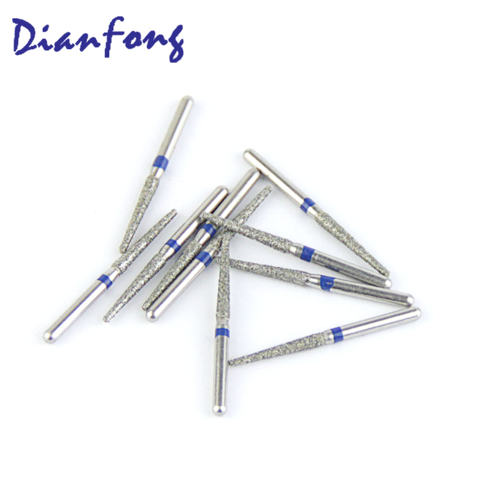 173-016M/TF-12 FG Standard Flat Cone/Taper head 1.6mm Blue Medium Diamond Bur FG