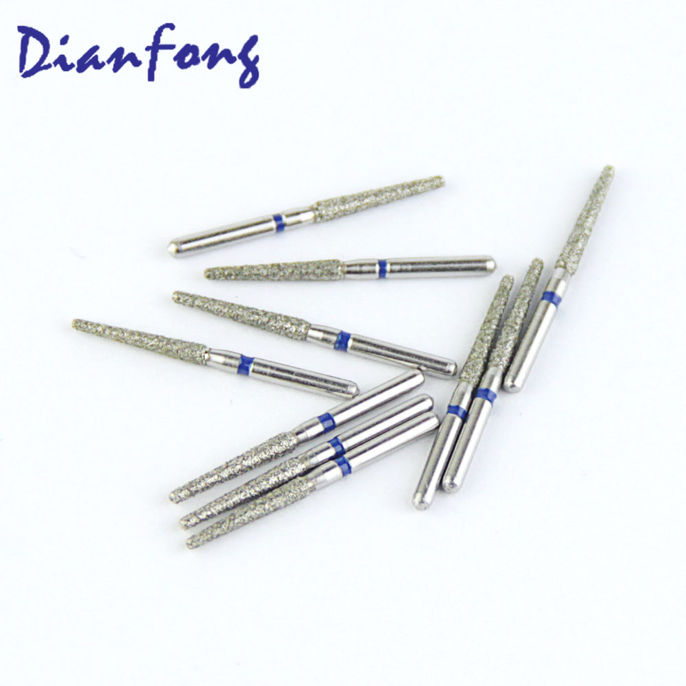 173-018M/TF-13 FG Standard Flat Cone/Taper head 1.8mm Blue Medium Diamond Bur FG