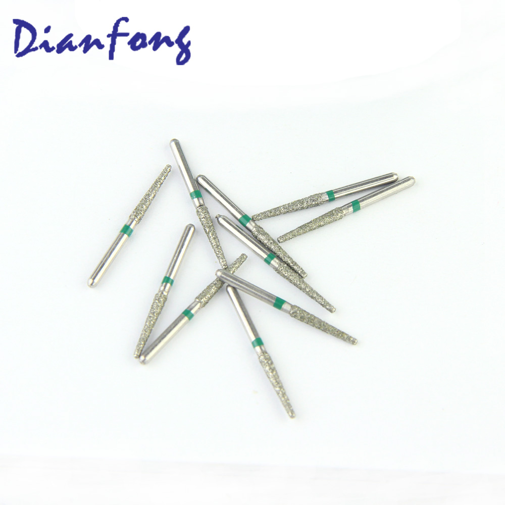 173-018C/TF-13C FG Standard Flat Cone/Taper head 1.8mm Green Coarse Diamond Bur FG