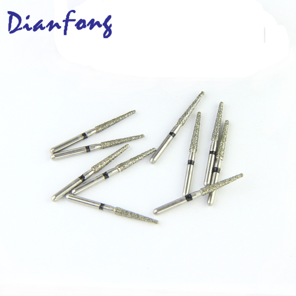 173-018S/TF-13S FG Standard Flat Cone/Taper head 1.8mm Black Super Coarse Diamond Bur FG