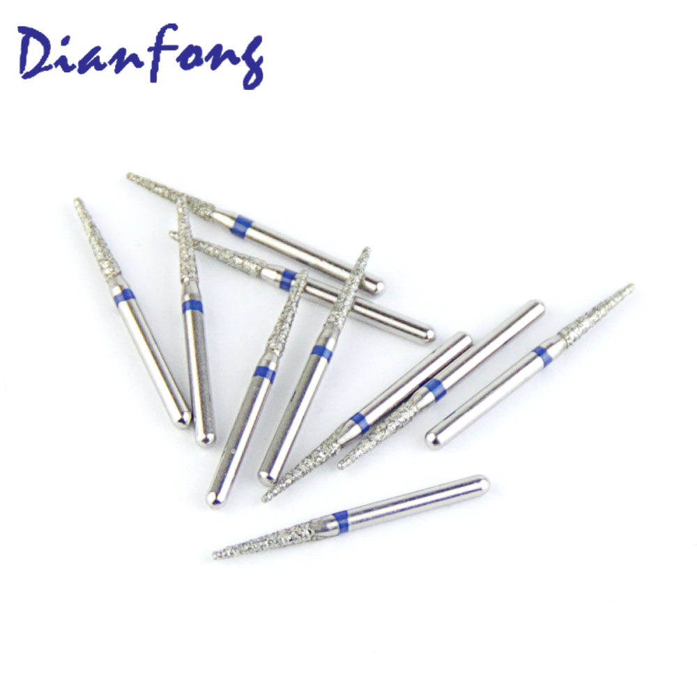 171-014M/TF-20 FG Standard Flat Cone/Taper head 1.4mm Blue Medium Diamond Bur FG