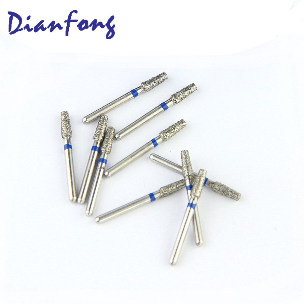 170-021M/TF-22 FG Standard Flat Cone/Taper head 2.1mm Blue Medium Diamond Bur FG