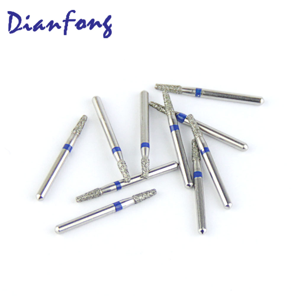 170-016M/TF-31 FG Standard Flat Cone/Taper head 1.6mm Blue Medium Diamond Bur FG