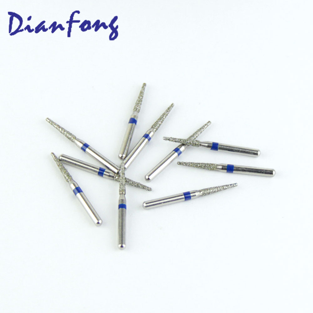 171-S014M/TF-S20 FG Short Flat Cone/Taper head 1.4mm Blue Medium Diamond Bur FG Short
