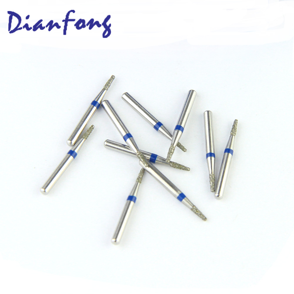 169-S010M/TF-S41 FG Short Flat Cone/Taper head 1mm Blue Medium Diamond Bur FG Short