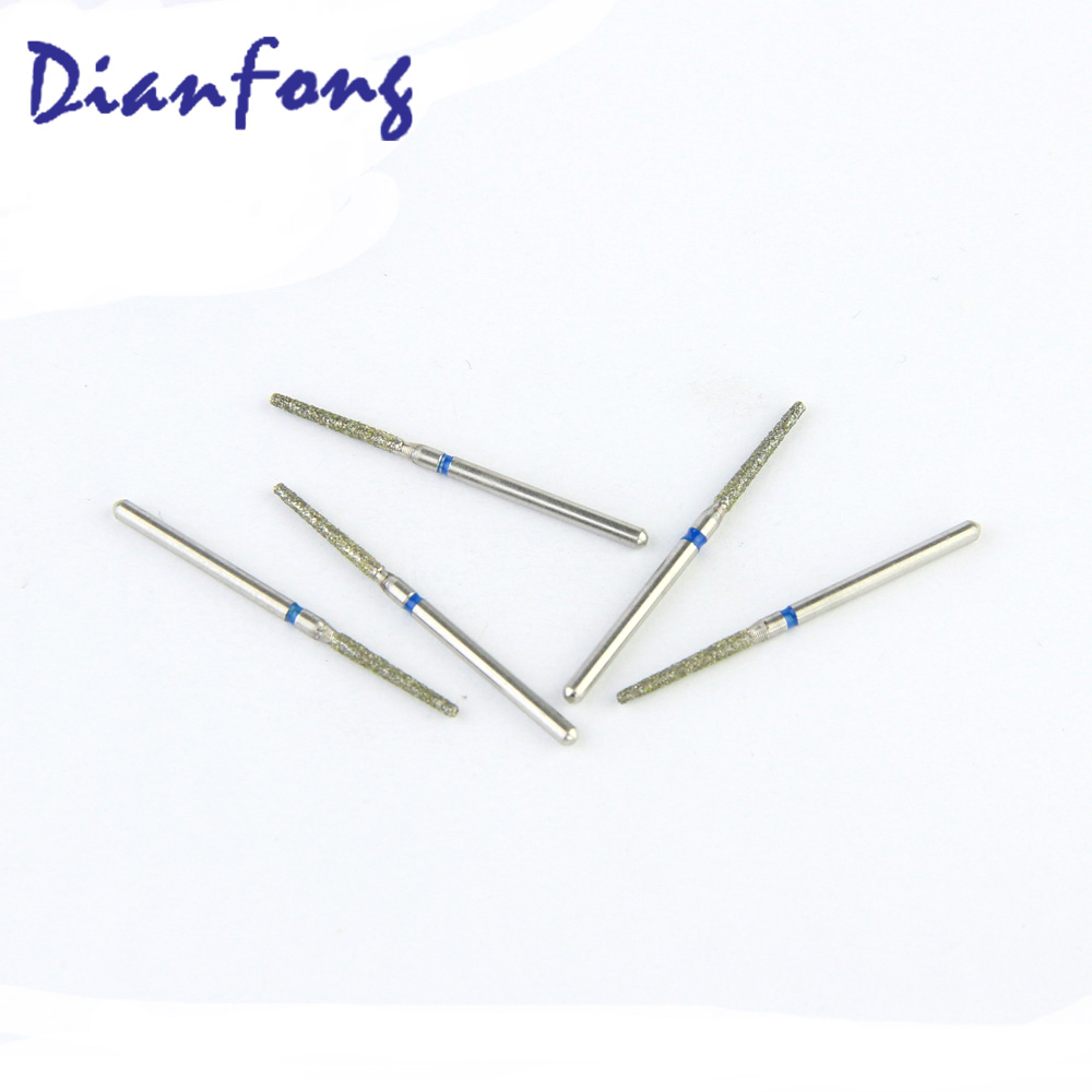 173-X014M/TF-X11 FG Long Flat Cone/Taper head 1.4mm Blue Medium Diamond Bur FG Long