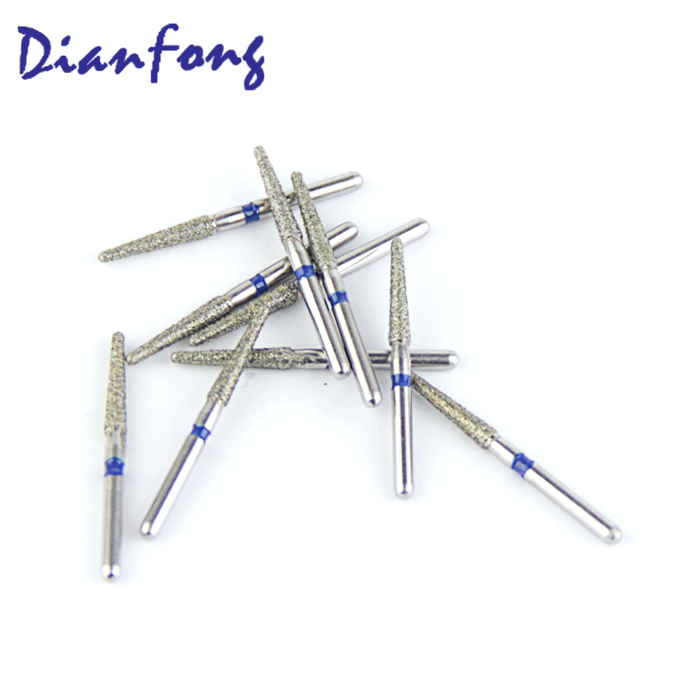 199-018M/TR-13 FG Standard Round End Cone/Taper head 1.8mm Blue Medium Diamond Bur FG