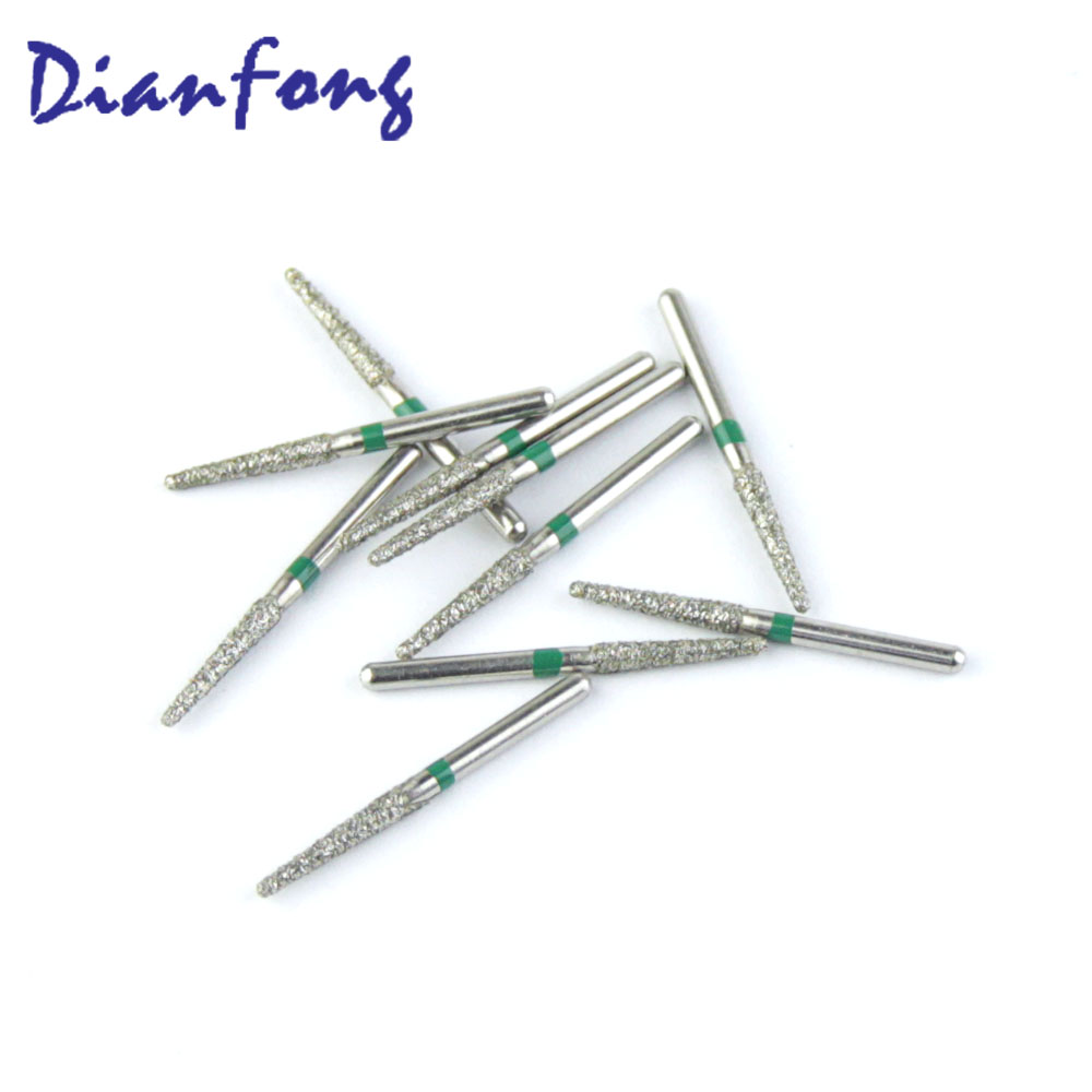 199-018C/TR-13C FG Standard Round End Cone/Taper head 1.8mm Green Coarse Diamond Bur FG