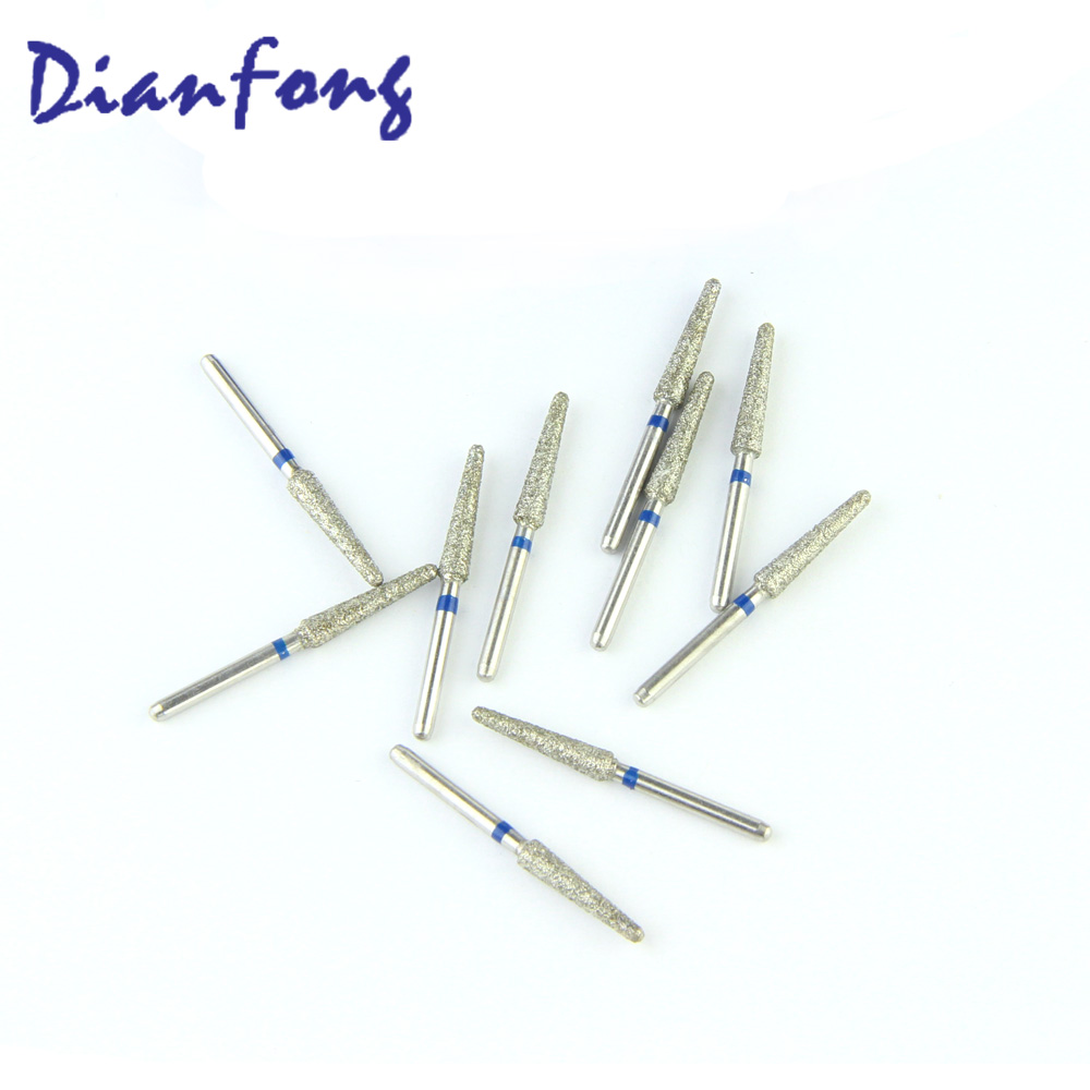 200-024M/TR-19 FG Standard Round End Cone/Taper head 2.4mm Blue Medium Diamond Bur FG