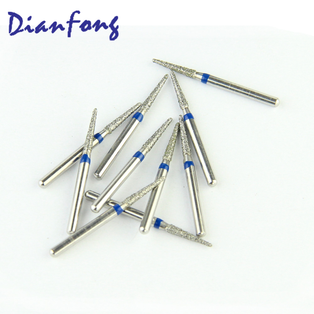 197-014M/TR-20 FG Standard Round End Cone/Taper head 1.4mm Blue Medium Diamond Bur FG
