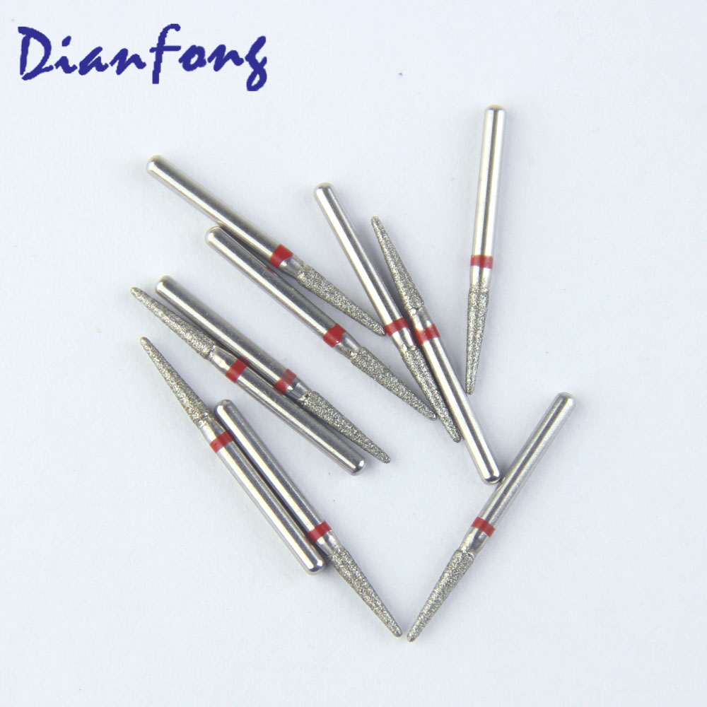 197-016F/TR-21F FG Standard Round End Cone/Taper head 1.6mm Blue Fine Diamond Bur FG