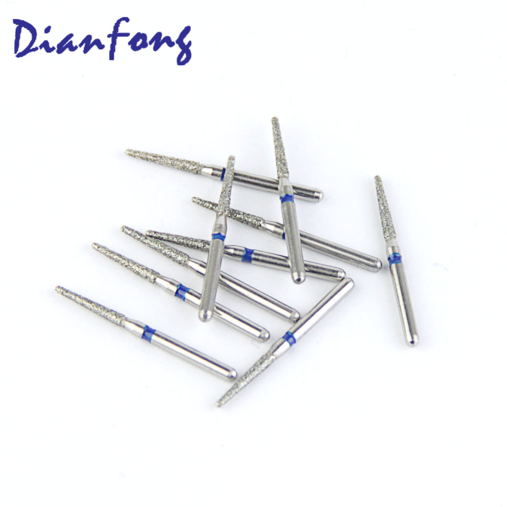 198-014M/TR-25 FG Standard Round End Cone/Taper head 1.4mm Blue Medium Diamond Bur FG