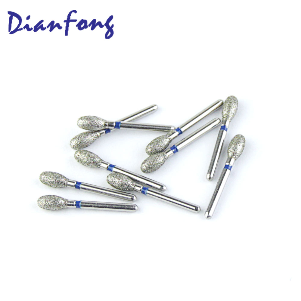 277-030M/TR-28 FG Standard Football head 3mm Blue Medium Diamond Bur FG