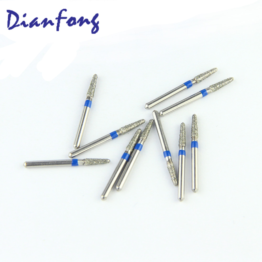 197-018M/TR-62 FG Standard Round End Cone/Taper head 1.8mm Blue Medium Diamond Bur FG