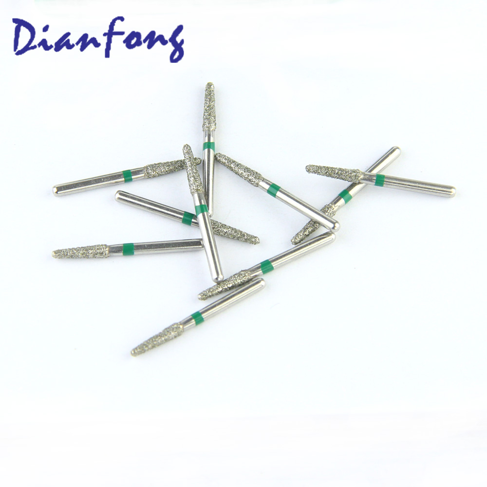 197-018C/TR-62C FG Standard Round End Cone/Taper head 1.8mm Green Coarse Diamond Bur FG