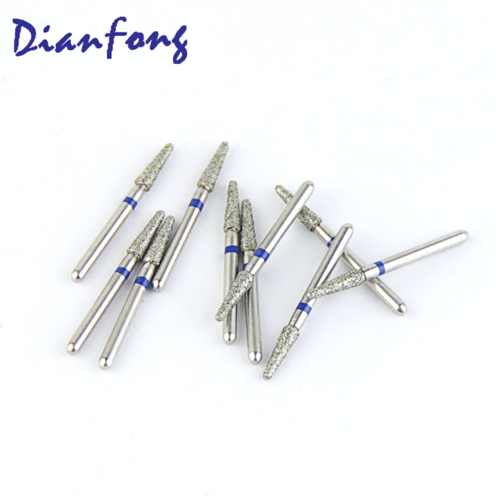 197-020M/TR-63 FG Standard Round End Cone/Taper head 2mm Blue Medium Diamond Bur FG