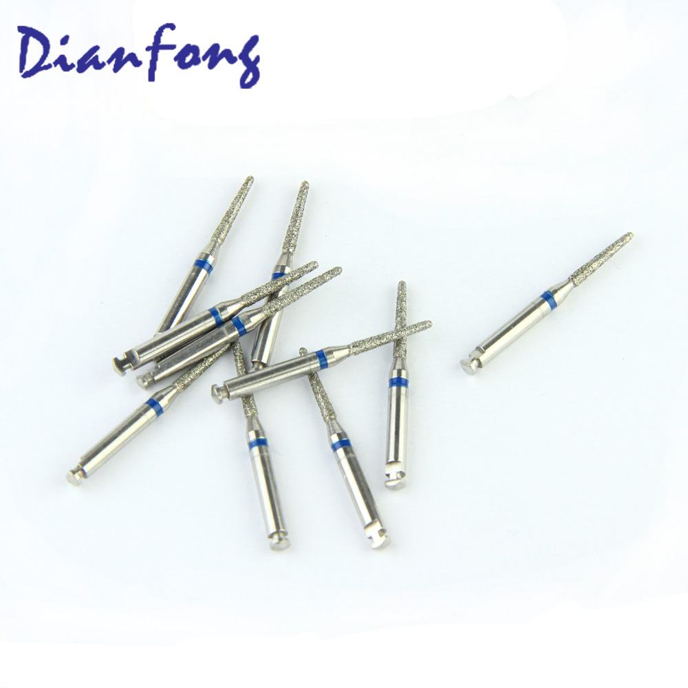 199-R016M/TR-R12 RA/CA Standard Round End Cone/Taper head 1.6mm Blue Medium Diamond Bur RA