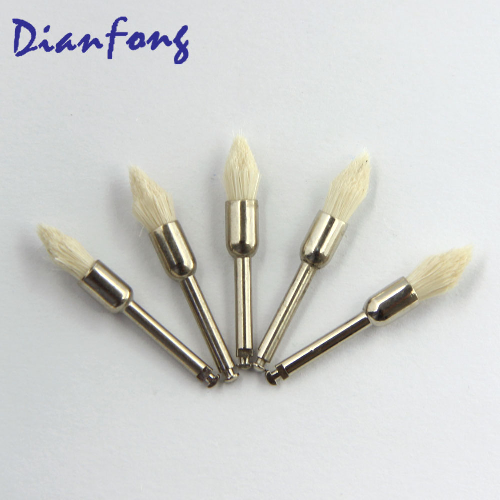 R7G Pointed Head Head Shape Goat Hair white Color soft Polishing Brush