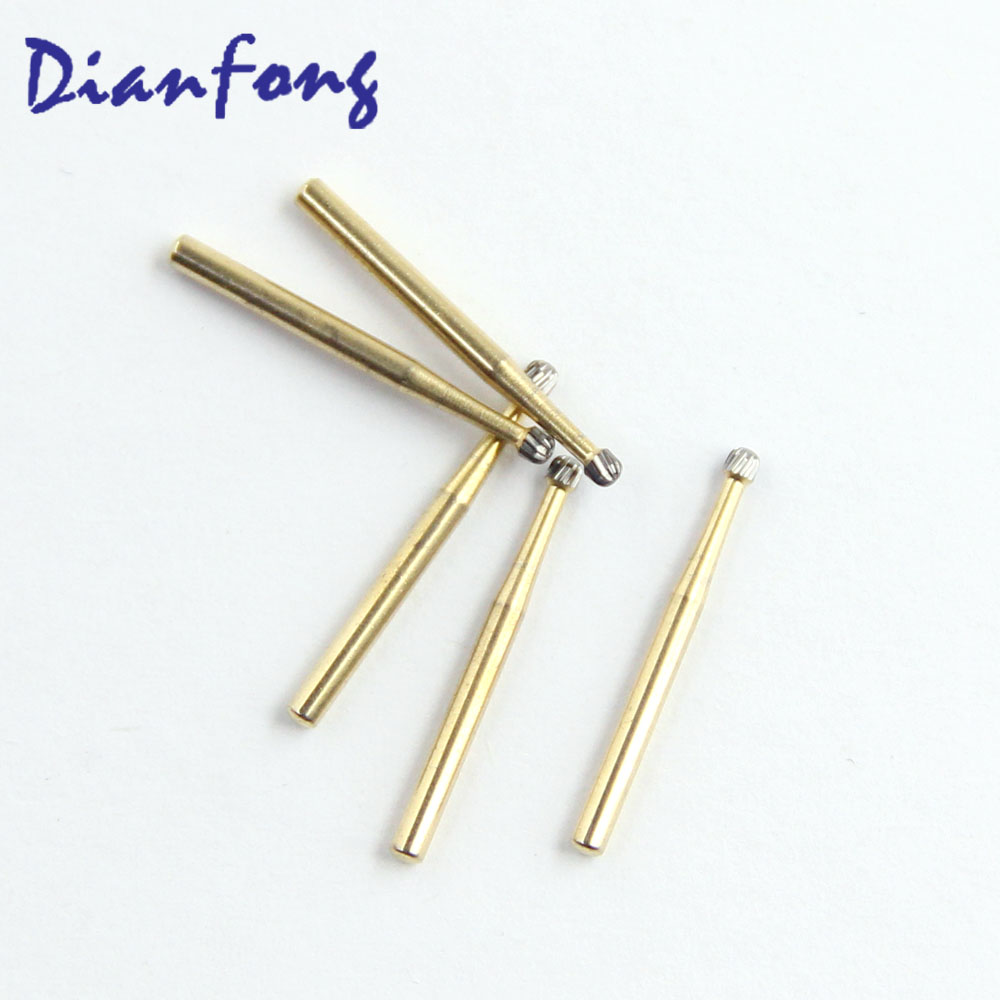 7005 Round/Ball 16 head FG Trimming and Finishing Gold Tungsten Carbide Bur 12 Blade